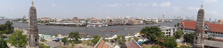 El centro de Bangkok desde Wat Arun